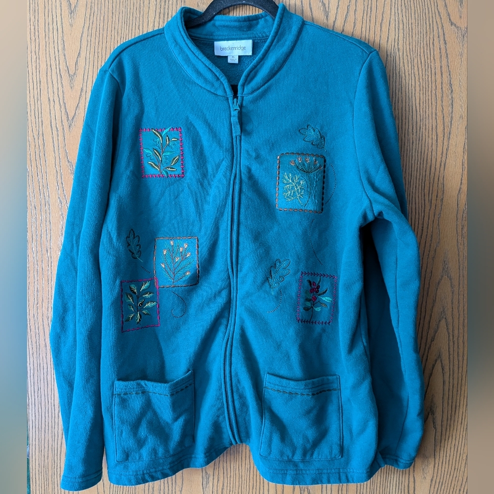 Breckenridge Zip Up Sweatshirt With Embroidery | XL